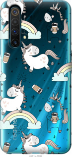 

Чехол Единорог и кофе для Realme X50 942035