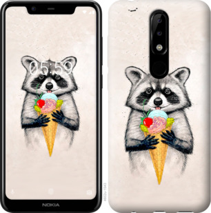 

Чехол Енотик с мороженым для Nokia 5.1 Plus 878026