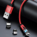 Фото Дата кабель USAMS US-SJ472 U59 Lightning Rotatable Magnetic (1m) (Красный) на vchehle.ua