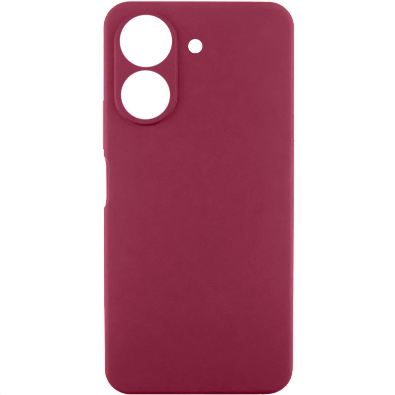 Чехол TPU GETMAN Liquid Silk Full Camera для Xiaomi Redmi 13C / Poco C65 (Бордовый / Marsala)