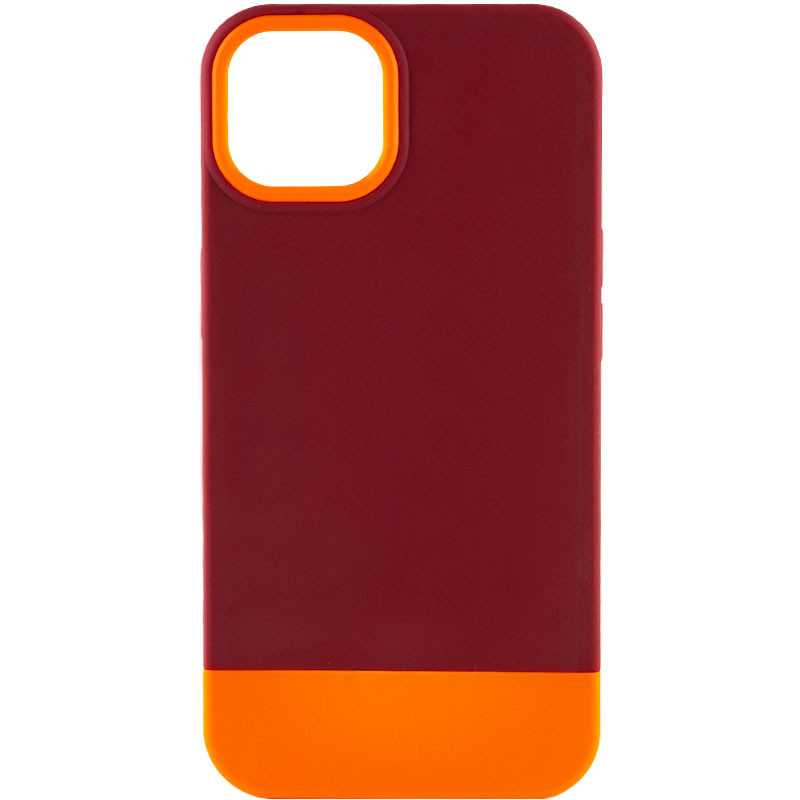 Чохол TPU+PC Bichromatic на Apple iPhone 13 (6.1") (Brown burgundy / Orange)