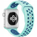 Фото Силиконовый ремешок Sport+ для Apple Watch 38/40/41/42mm(ser.10) (marine green/ blue) на vchehle.ua