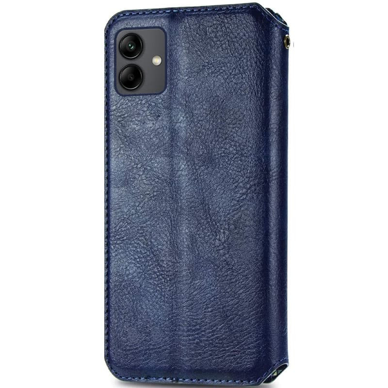 Фото Шкіряний чохол-книжка GETMAN Cubic (PU) на Samsung Galaxy A05 (Синій) на vchehle.ua