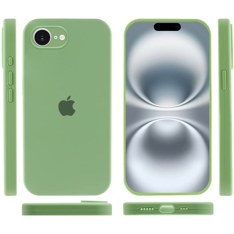 Фото Чохол Silicone Case Full Camera Protective (AA) на Apple iPhone 16e (6.1") (М'ятний / Mint) в маназині vchehle.ua