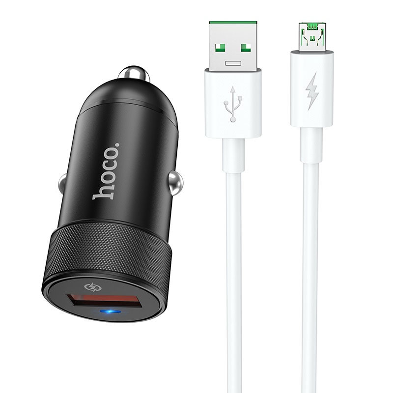 

АЗП Hoco Z32A QC3.0 (1USB / 4.0A) + MicroUSB (Чорний) 1087280