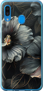 Чохол Чорні квіти на Samsung Galaxy A30 2019 A305F