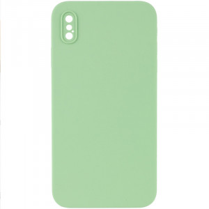 Silicone Case Square Full Camera Protective (AA) NOLOGO для iPhone X (5.8")