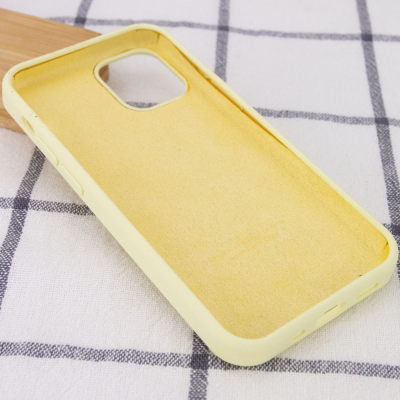 Фото Чехол Silicone Case Full Protective (AA) для Apple iPhone 12 Pro / 12 (6.1") (Желтый / Mellow Yellow) в магазине vchehle.ua