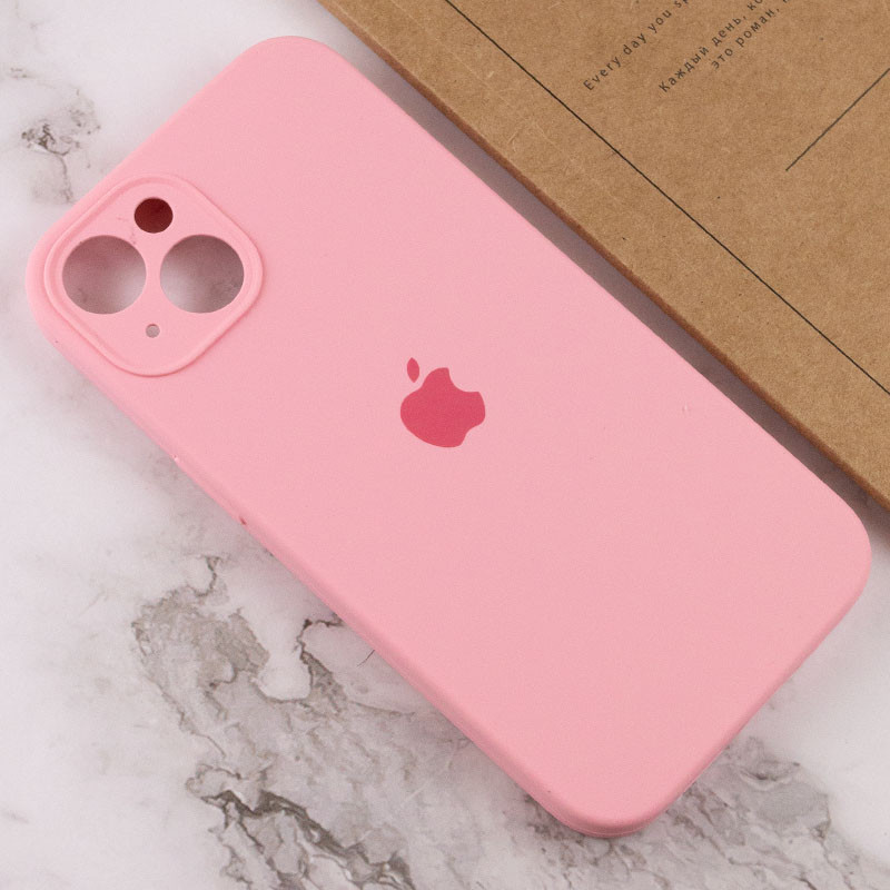 Чохол Silicone Case Full Camera Protective (AA) на Apple iPhone 13 (6.1") (Рожевий / Light pink) в магазині vchehle.ua