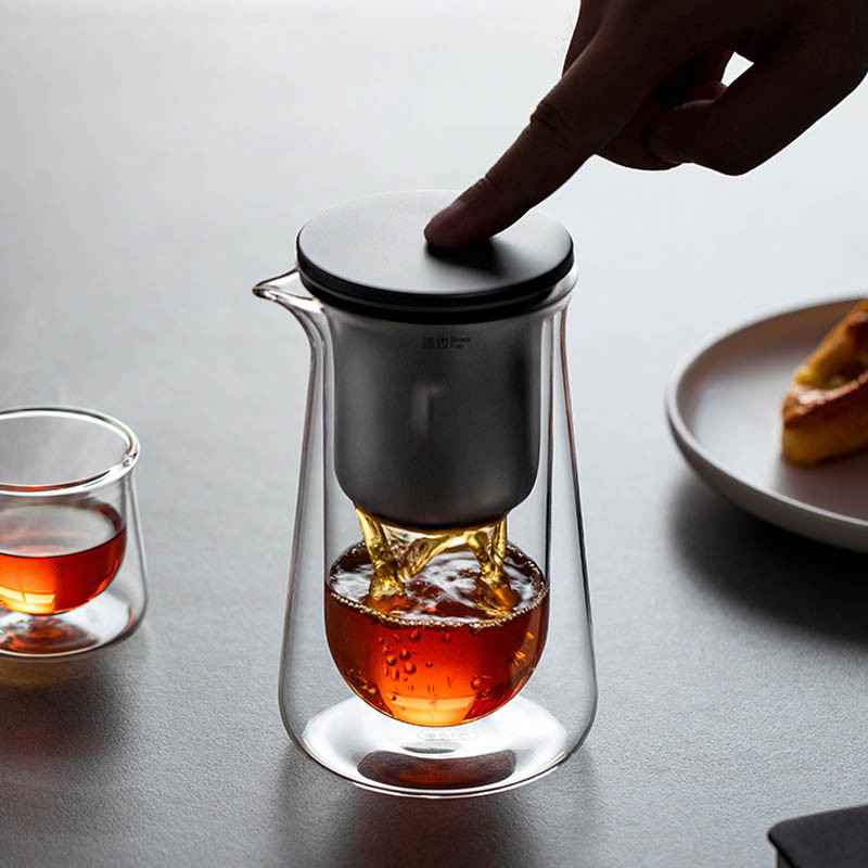 Фото Чайник для заваривания TeaPot D-50 Press type 600ml (Transparent) в магазине vchehle.ua