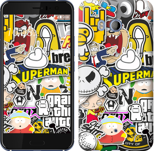 

Чехол Popular logos для HTC U11 687844