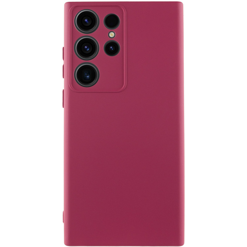 Чехол Silicone Cover Lakshmi Full Camera (AA) для Samsung Galaxy S25 Ultra (Бордовый / Marsala)