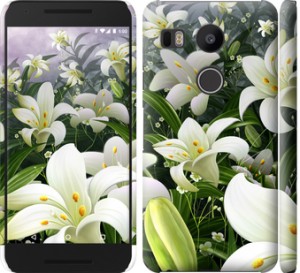 Чехол Белые лилии для LG Nexus 5X H791