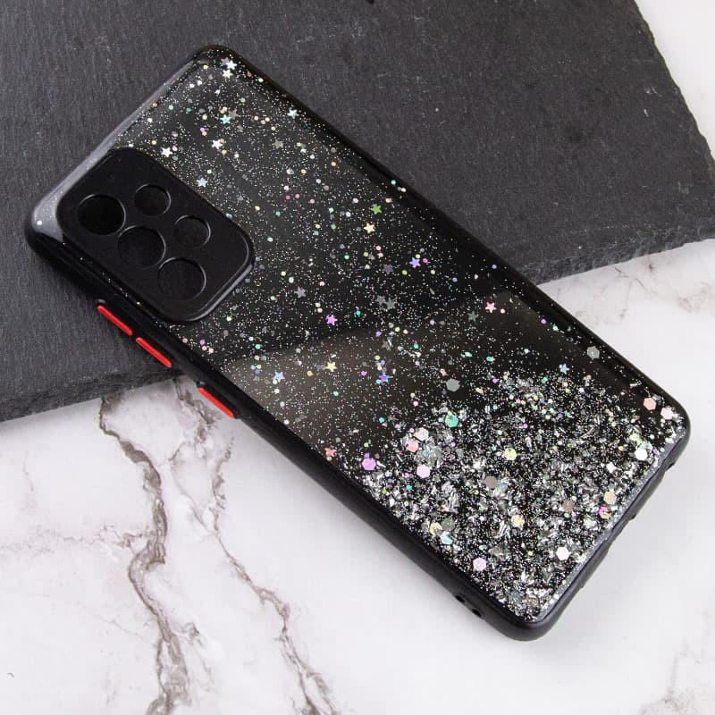 Фото TPU чохол Spangle star із захистом камери на Samsung Galaxy A72 4G / A72 5G (Чорний) на vchehle.ua