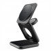 Фото БЗП WIWU Wi-W035 Kevlar Mag Go 3 in 1 Wireless Charger (Black) в маназині vchehle.ua