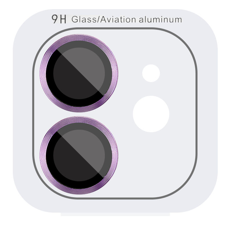 Захисне скло Metal Classic на камеру (в упак.) на Apple iPhone 12 / 12 mini / 11 (Рожевий / Pink)