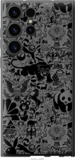 Чехол Чёрно-серый стикер бомбинг для Samsung Galaxy S23 Ultra