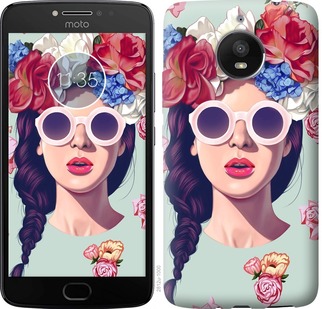 

Чохол Дівчина з квітами на Motorola Moto G7 Power 702781