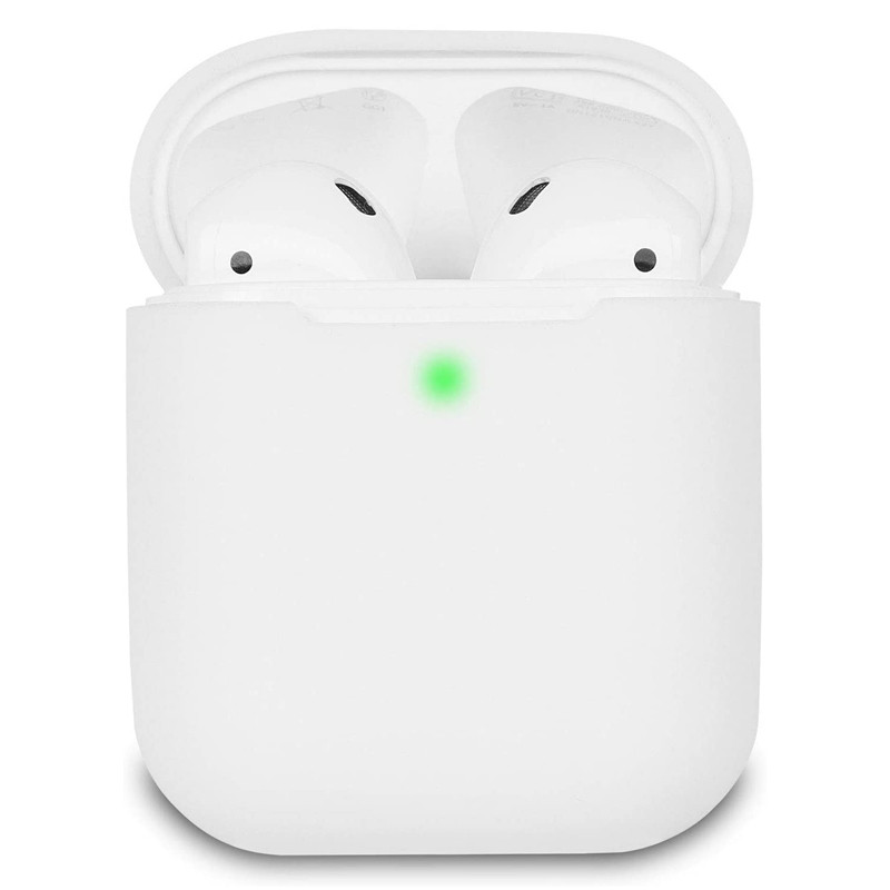 

Силіконовий футляр для навушників AirPods 1/2 (Білий / White) 1132325