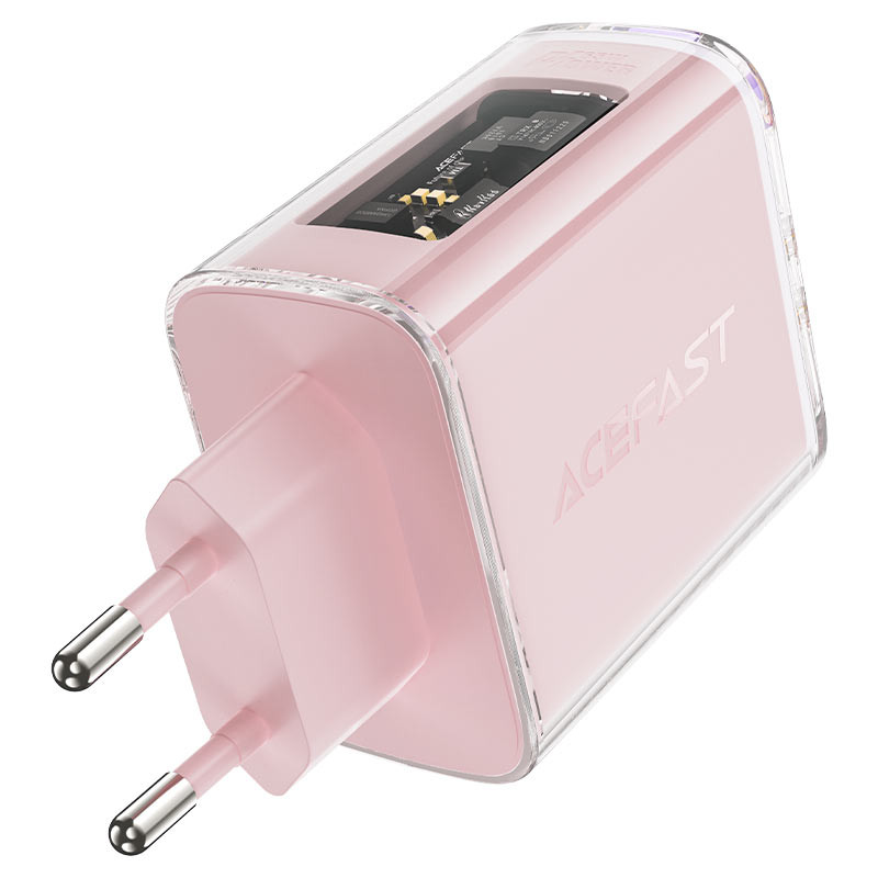 Фото СЗУ Acefast A45 Exploration series PD65W GaN (2*USB-C+USB-A) (Cherry blossom) на vchehle.ua