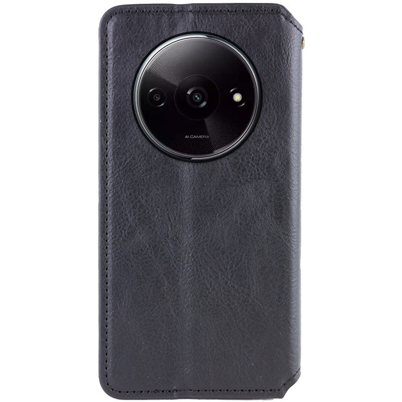 Фото Кожаный чехол-книжка GETMAN Cubic (PU) для Xiaomi Redmi A3 (Черный) на vchehle.ua