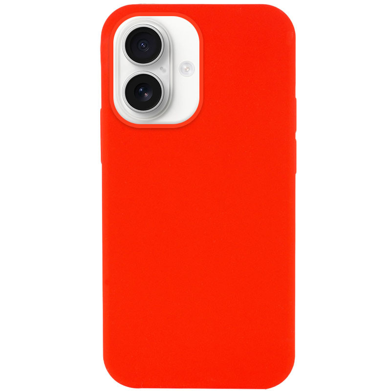 Чехол Silicone Case Full Protective (AA) NO LOGO для Apple iPhone 16 (6.1") (Красный / Red)