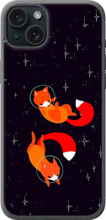 Чехол Лисички в космосе для iPhone 15 Plus