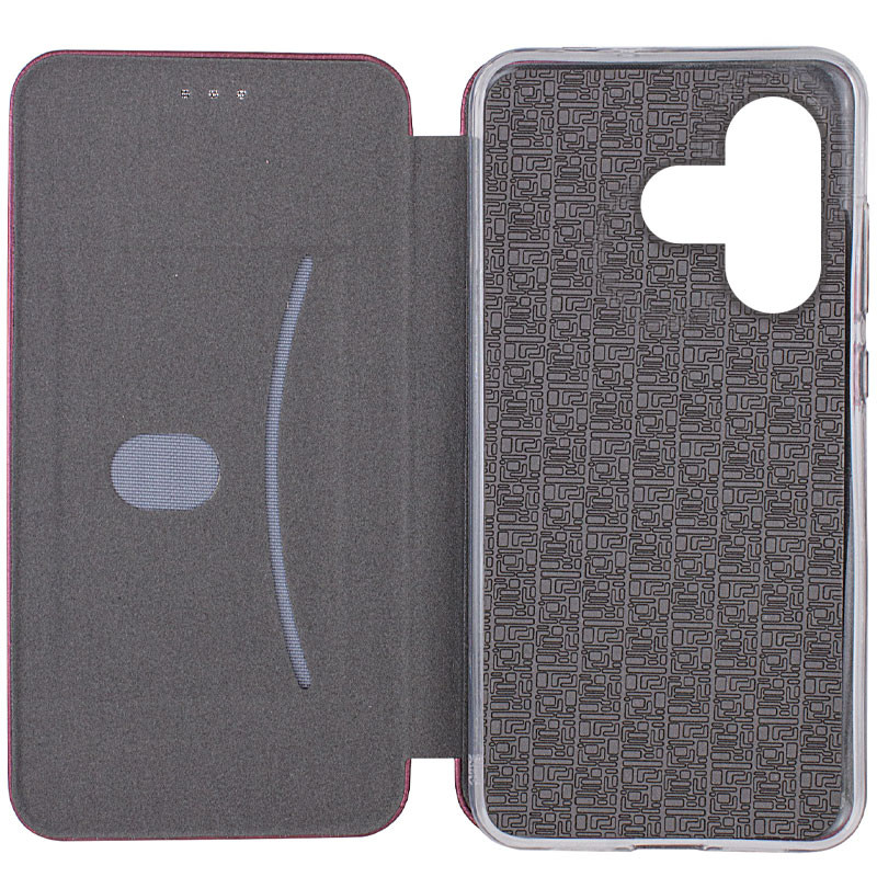 Шкіряний чохол-книжка Classy на Xiaomi Redmi 13 4G / Poco M6 4G (Бордовий) в магазині vchehle.ua