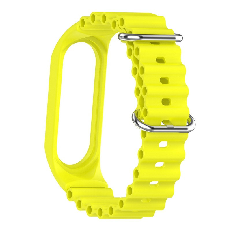 Фото Ремінець Ocean Band для Xiaomi Mi Band 9/8 (Жовтий / Flash) на vchehle.ua