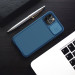 Карбонова накладка Nillkin Camshield (шторка на камеру) на Apple iPhone 13 Pro (6.1") (Синій / Blue) в магазині vchehle.ua