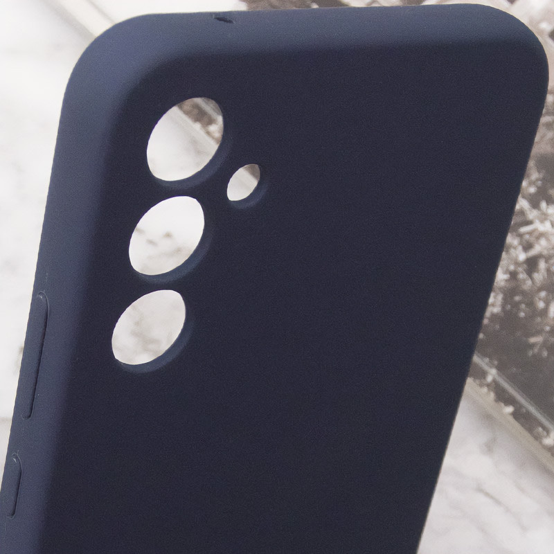 Чохол Silicone Cover Lakshmi Full Camera (AA) with logo на Samsung Galaxy A35 (Синій / Midnight blue) в магазині vchehle.ua