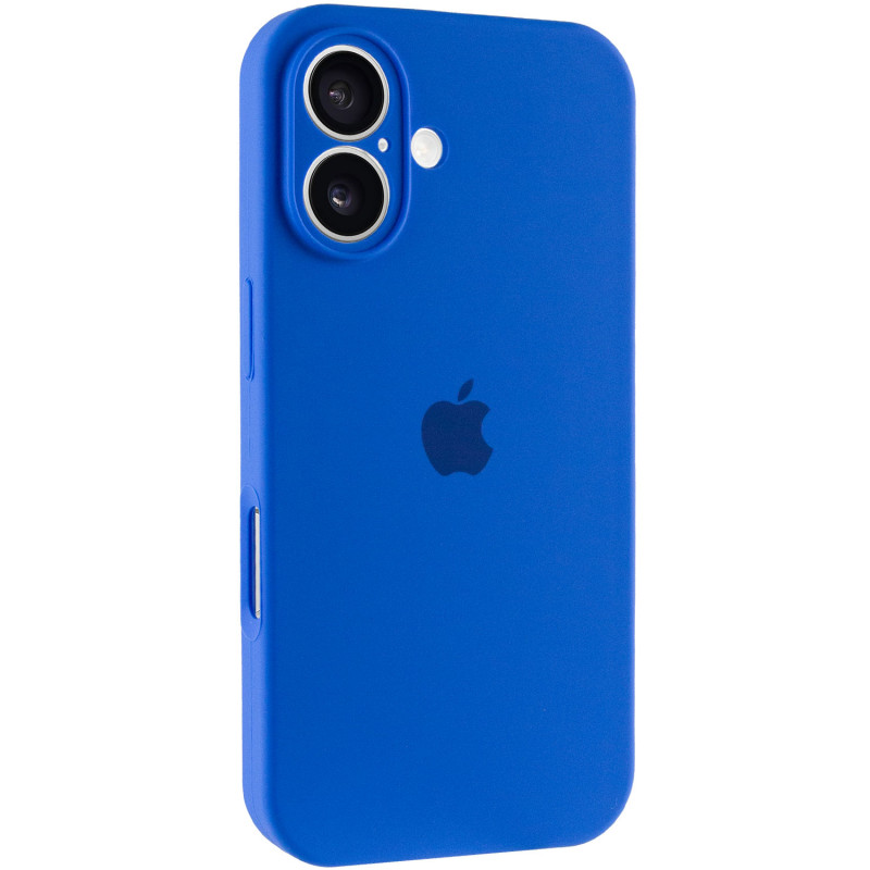 Чехол Silicone Case Full Camera Protective (AA) для Apple iPhone 16 (6.1") (Синий / Capri Blue)