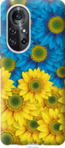 Чехол Жёлто-голубые цветы для Huawei Nova 8 Pro