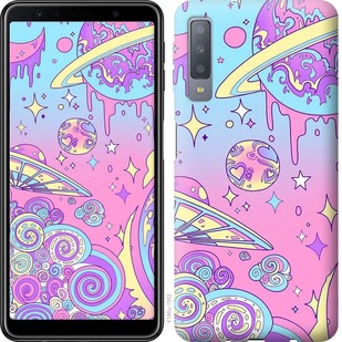 Чохол Рожева галактика на Samsung Galaxy A7 (2018) A750F