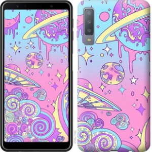 Чехол Розовая галактика для Samsung Galaxy A7 (2018) A750F