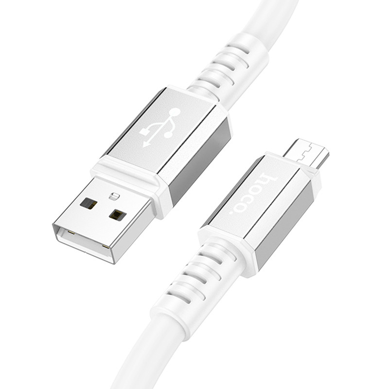 Фото Дата кабель Hoco X85 Strength USB to MicroUSB (1m) (White) на vchehle.ua