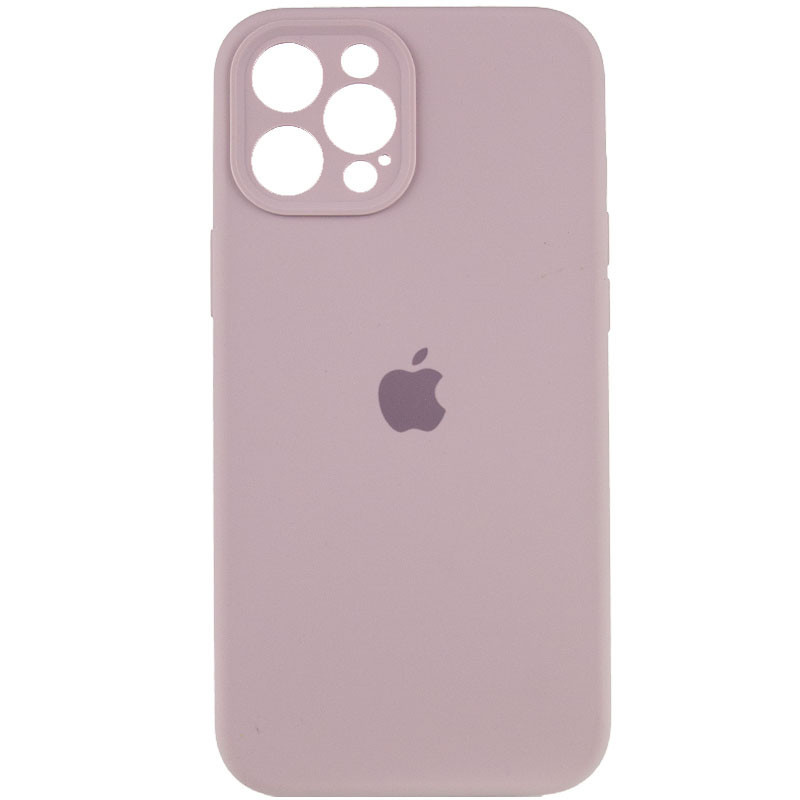 Чехол Silicone Case Full Camera Protective (AA) для Apple iPhone 12 Pro Max (6.7") (Серый / Lavender / PVH)