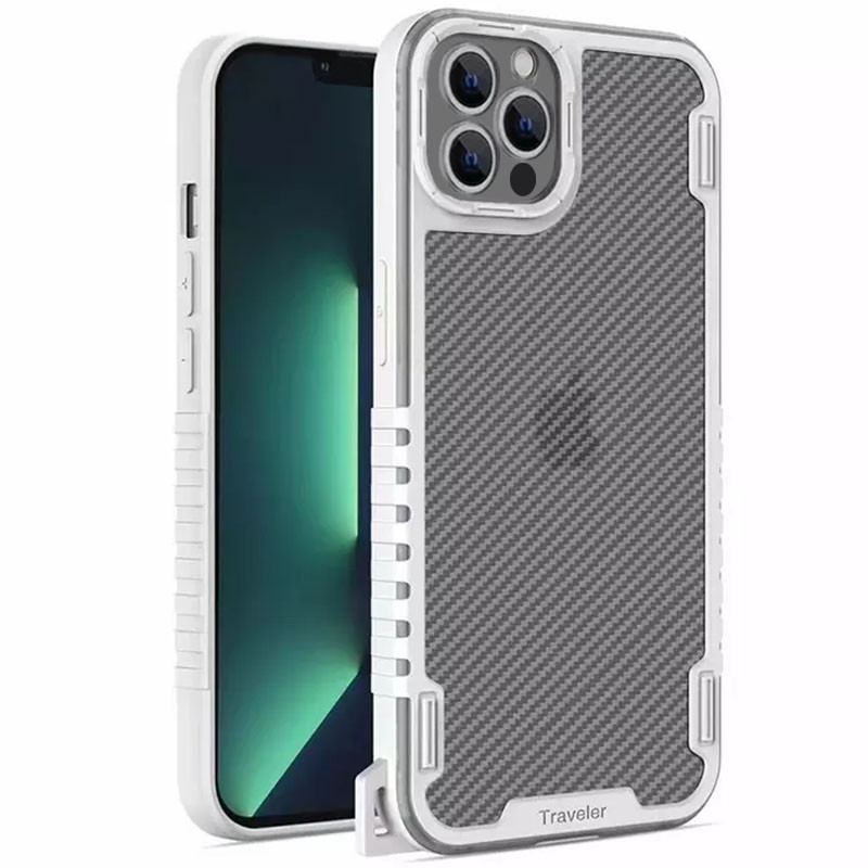 

Чехол TPU+PC TRAVEL Carbon на Apple iPhone 13 Pro (6.1") (Білий) 1239386