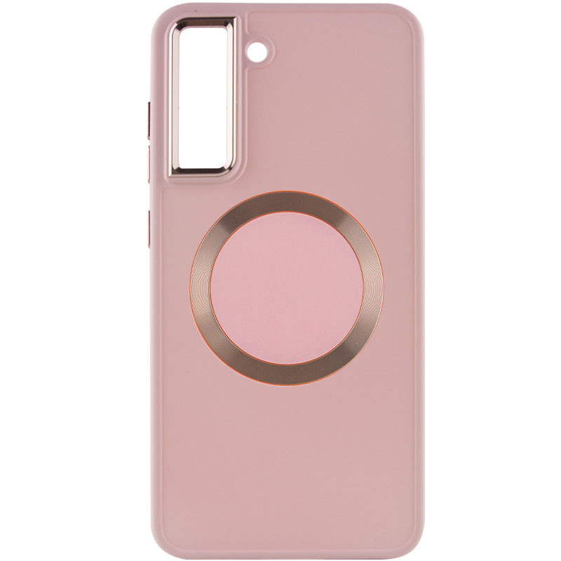 Фото TPU чохол Bonbon Metal Style with Magnetic safe на Samsung Galaxy S21 FE (Рожевий / Light Pink) на vchehle.ua