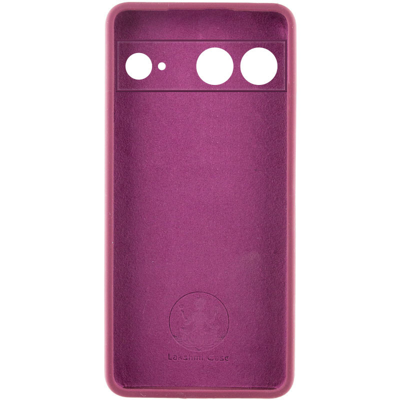 Фото Чохол Silicone Cover Lakshmi Full Camera (AAA) with Logo на Google Pixel 7a (Бордовий / Plum) на vchehle.ua