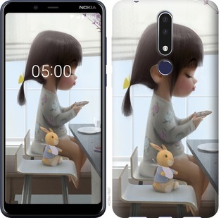 

Чехол Милая девочка с зайчиком для Nokia 3.1 Plus 688886