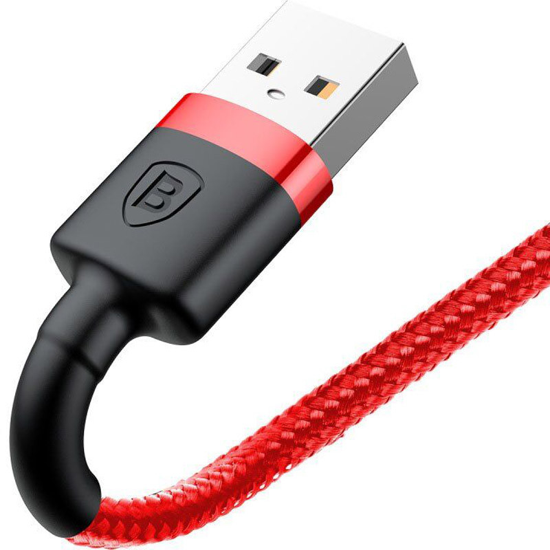 Фото Дата кабель Baseus Cafule Lightning Cable 2.4A (0.5m) (CALKLF-A) (Червоний) на vchehle.ua