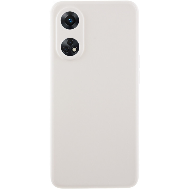 Силиконовый чехол Candy Full Camera для Oppo Reno 8 T 4G (Белый / White)