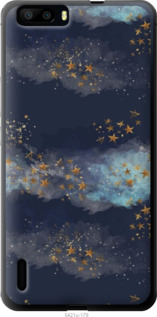 

Чехол Ночь золотые звезды для Huawei Honor 6 Plus 1406313