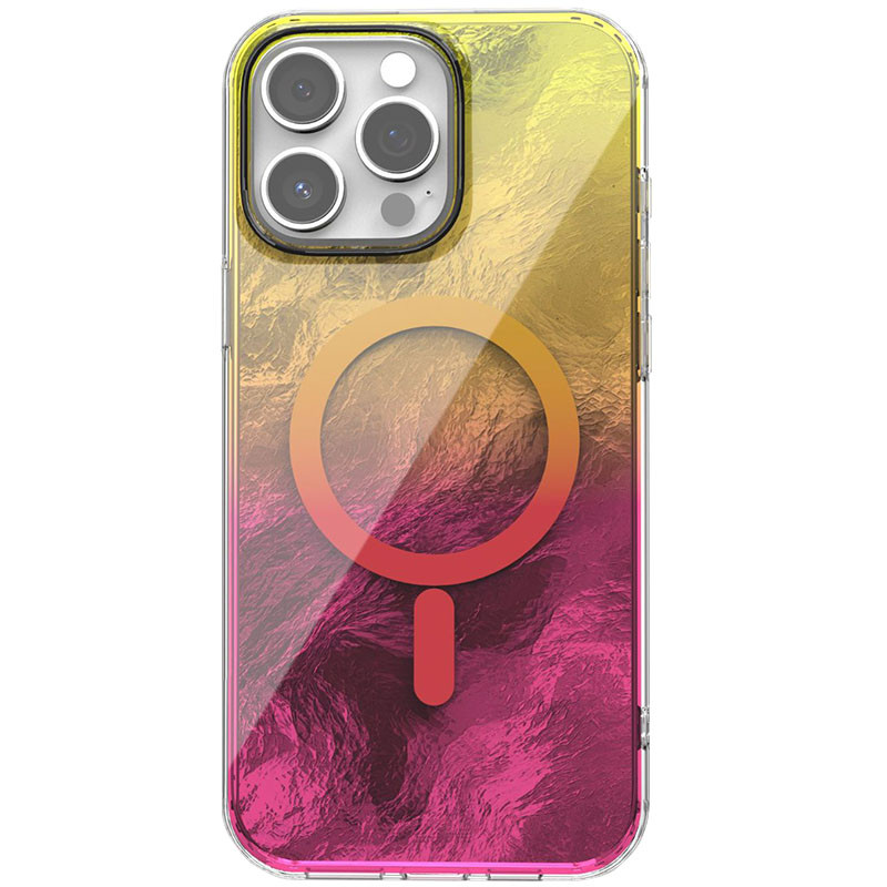 Чохол TPU Shiny Mountain (MagFit) на Apple iPhone 13 Pro (6.1") (Yellow / Pink)