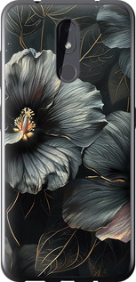Чехол Черные цветы для Nokia 3.2