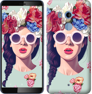 

Чохол Дівчина з квітами на HTC U11 Plus 607908