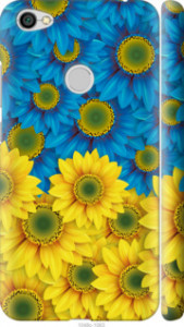 Чехол Жёлто-голубые цветы для Xiaomi Redmi Y1