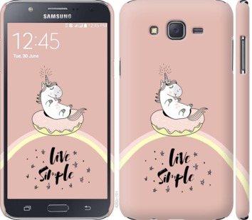 

Чехол Единорожка в пончике для Samsung Galaxy J7 J700H 719211