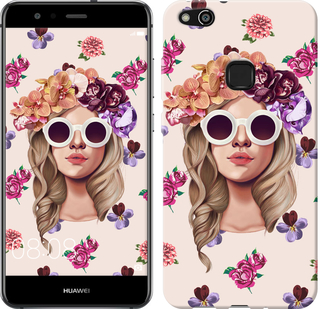 

Чехол Девушка с цветами v2 для Huawei P10 Lite 612330